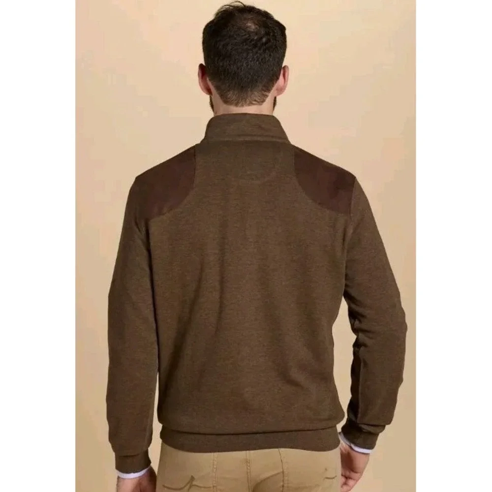 Sharp Lad XXL NWT Quarter-zip Pullover In Mocha $165